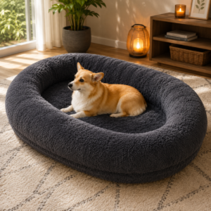 Plush Dog Bed with Removable Cover